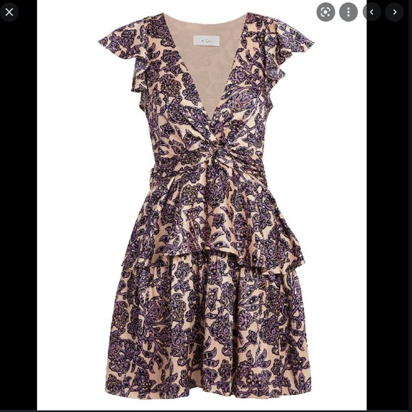 A.L.C VIERA SILK RUFFLED DRESS - Picture 1 of 11